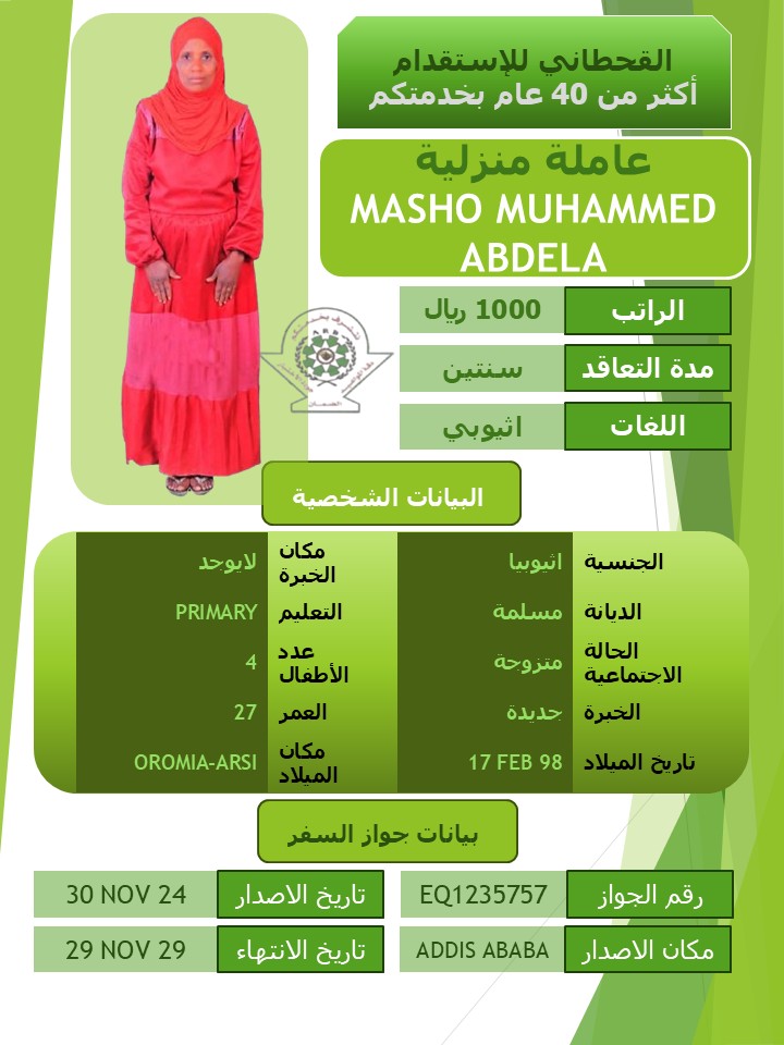 MASHO MUHAMMED ABDELA