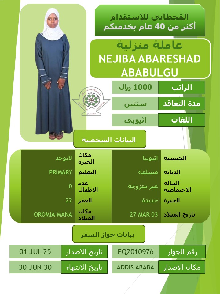 NEJIBA ABARESHAD ABABULGU